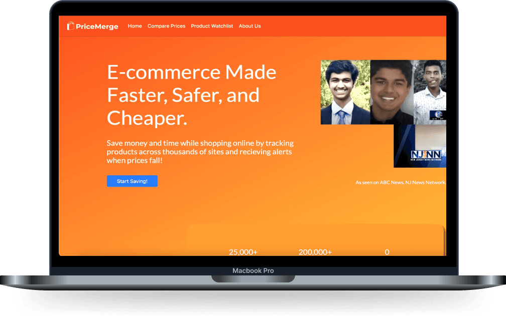 PriceMerge empowers users to combat price hiking by allowing users to compare and track product prices across thousands of websites, automatically notifying them when prices drop. PriceMerge aided tens of thousands of users in acquiring PPE during the COVID-19 pandemic and has been featured on the national news.